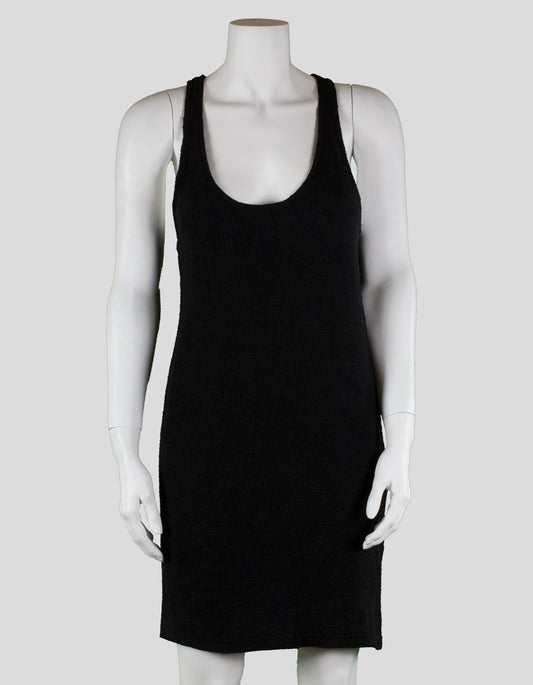 Monrow Black Sleeveless Scoop Neck Knit Dress Size Small