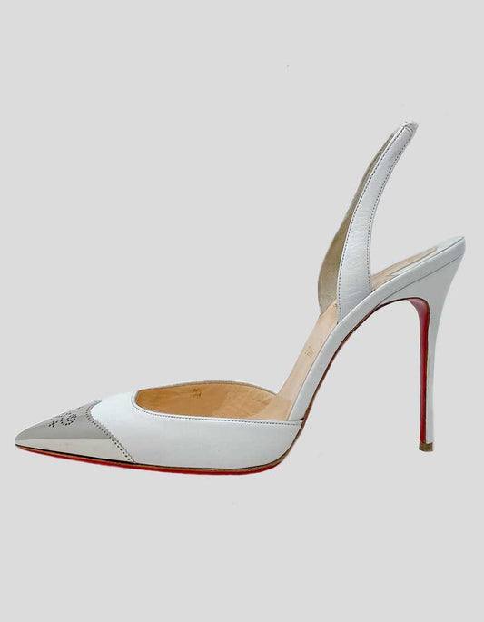 CHRISTIAN LOUBOUTIN Cap Toe Slingback Sandals - 40 IT | 10 US