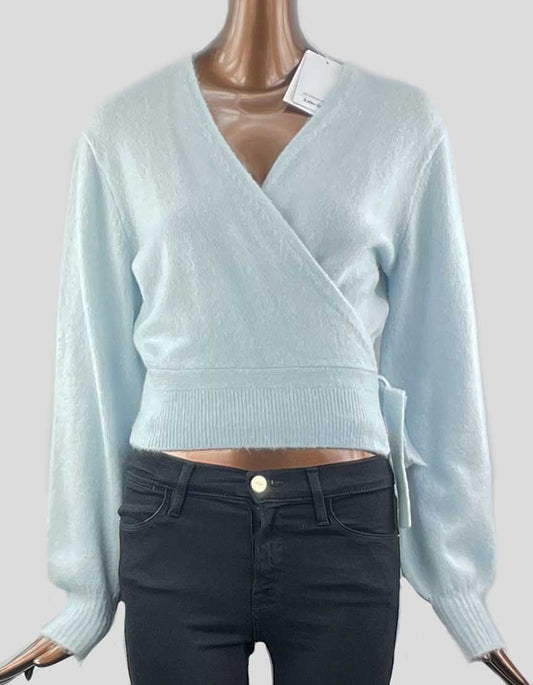 Other Stories Blue Wrap Cardigan X-Small