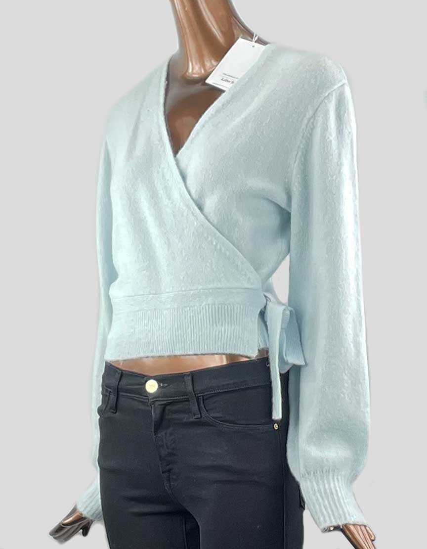 Other Stories Blue Wrap Cardigan X-Small