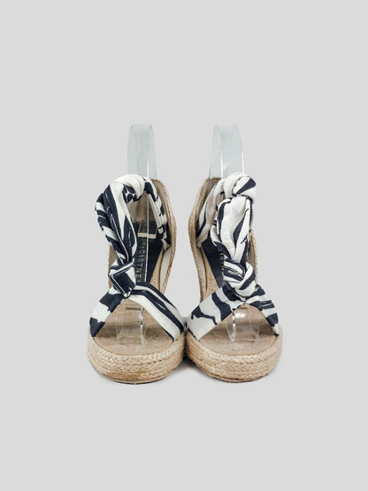 STELLA MCCARTNEY straw espadrille wedge sandals -  38 IT | 8 US