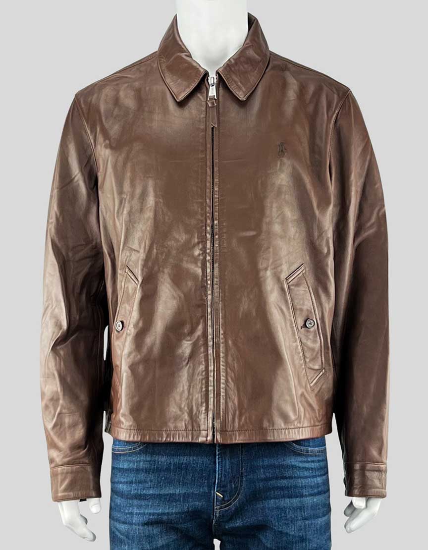 Polo Ralph Lauren Lambskin Leather Jacket - Large