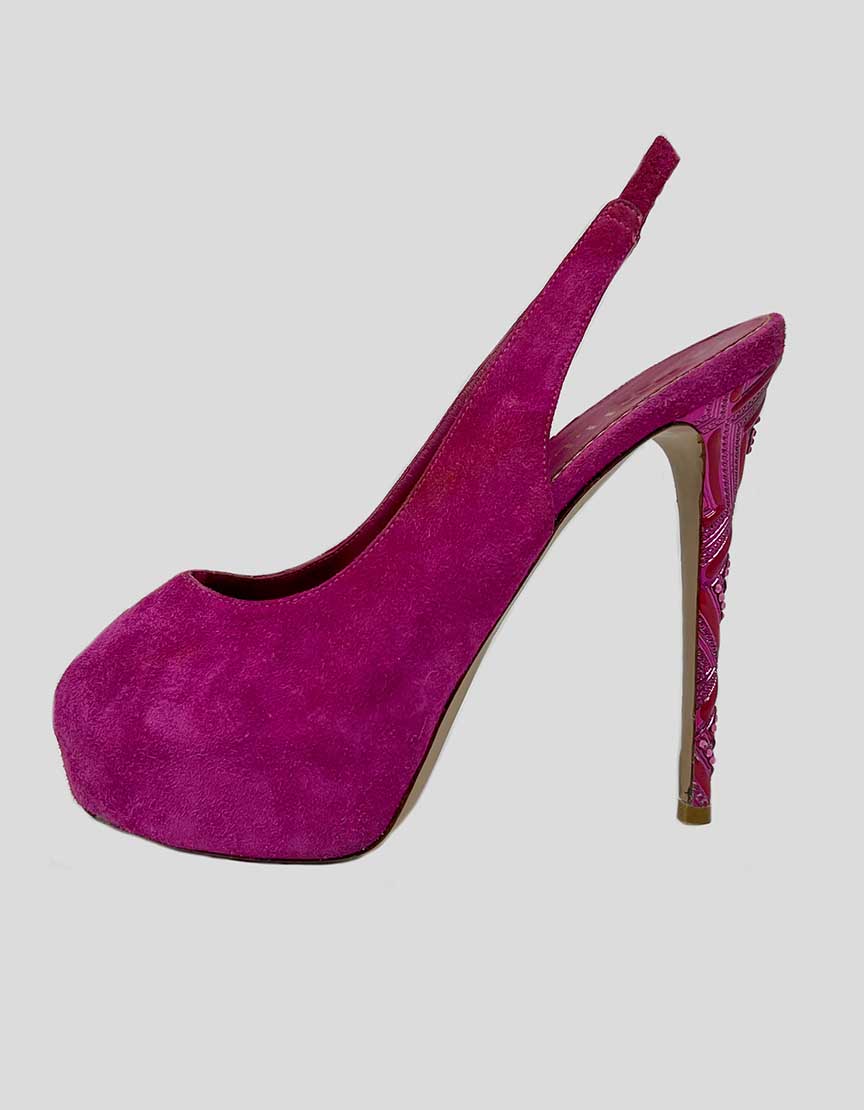 LE SILLA Peep Toes Slingback Platform Pumps - 37 IT | 7 US