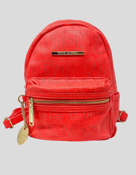 STEVE MADDEN coral leather mini backpack