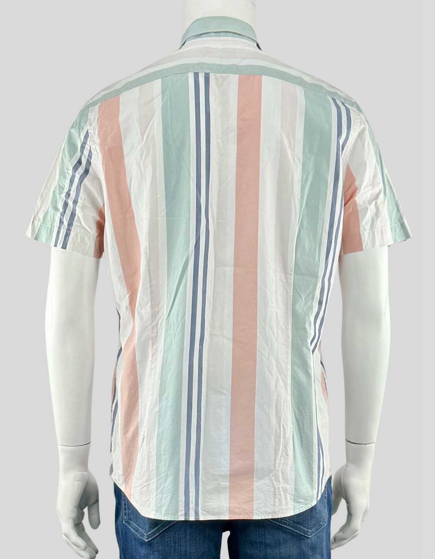 RW&CO. Striped Short-Sleeve Shirt - Large