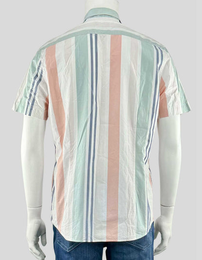 RW&CO. Striped Short-Sleeve Shirt - Large