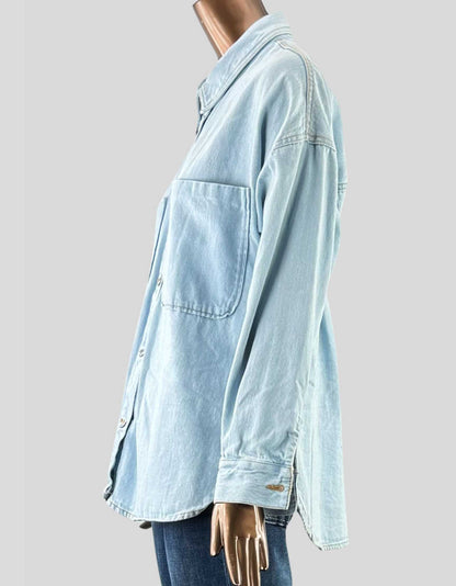 ZARA Denim Shirt Jacket - Large