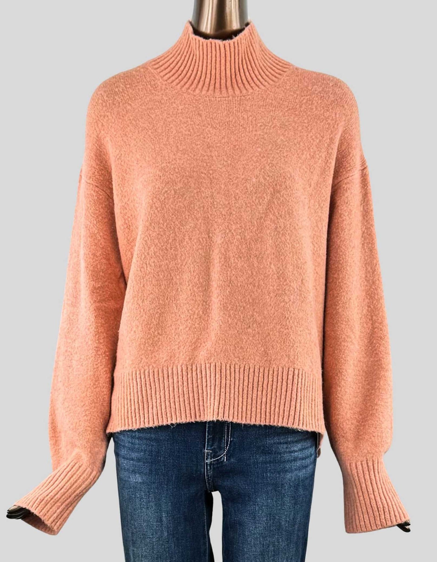 UNIGLO Mock Neck Sweater in peach