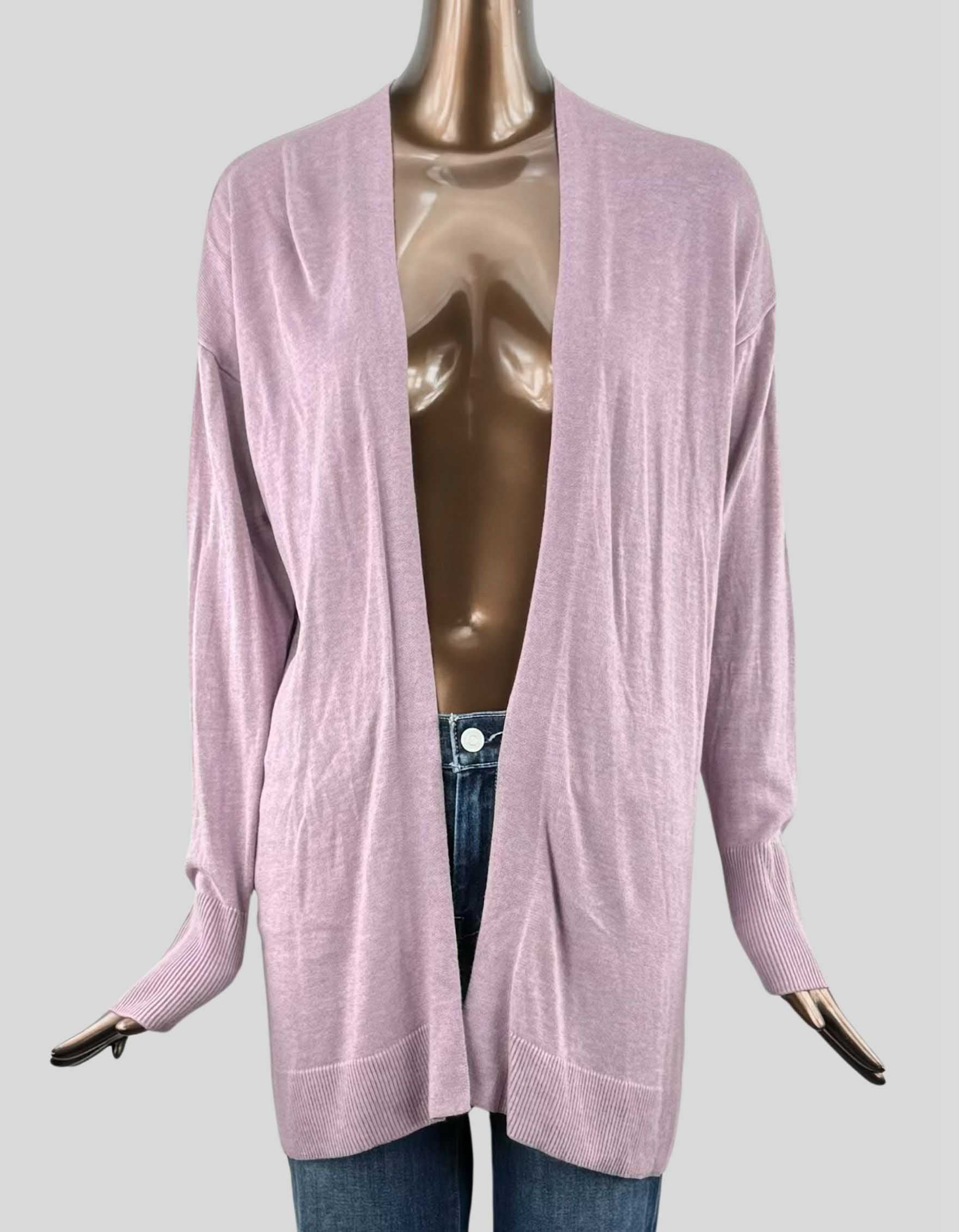 R ESSENTIALS Long Open Cardigan - Large