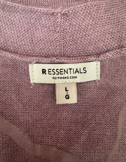 R ESSENTIALS Long Open Cardigan - Large