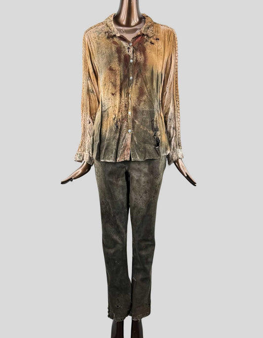 THE WALKING DEAD Women's Original Walker 2-Piece Costume - Large