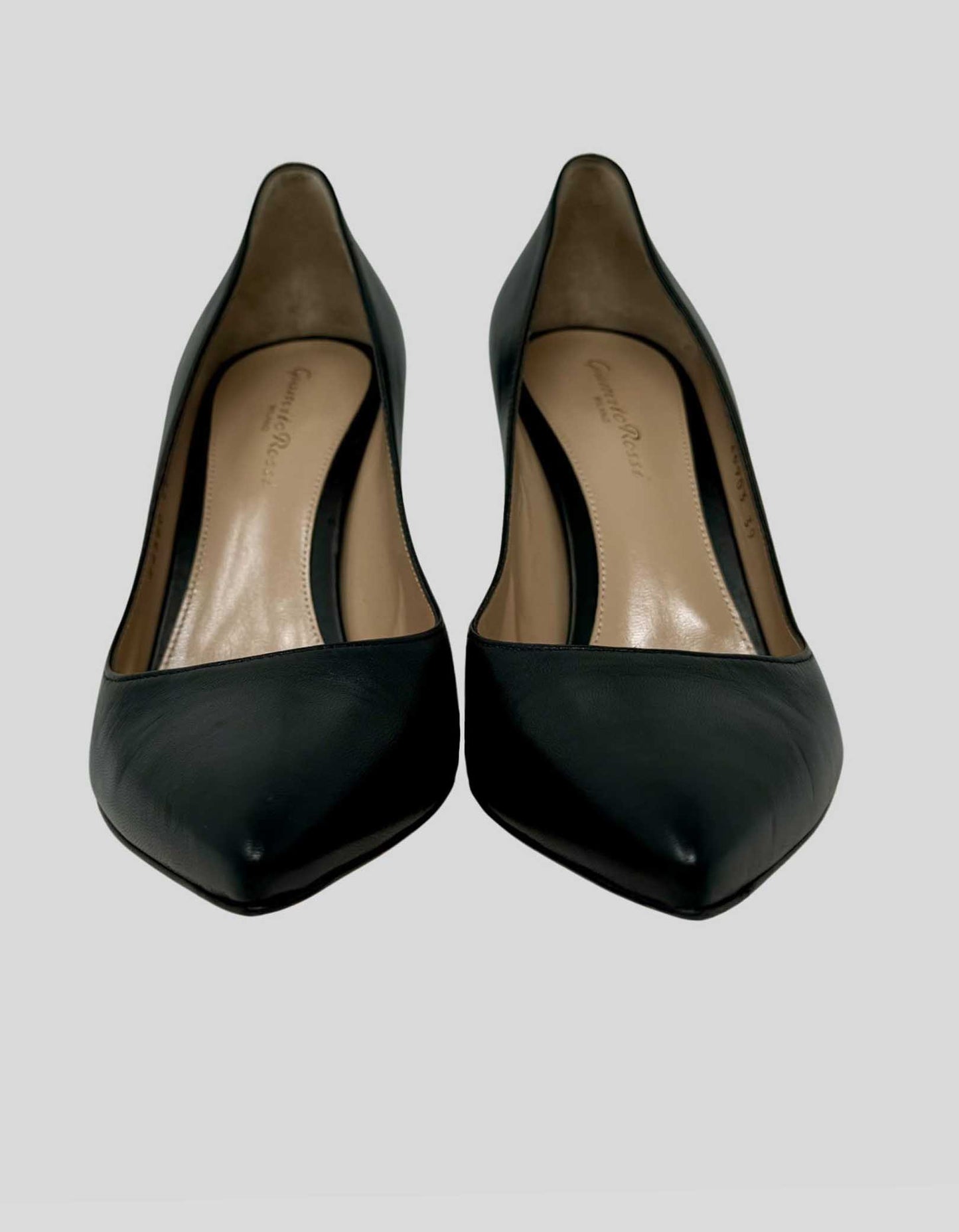 GIANVITO ROSSI Leather D’Orsay Pumps - 39.5 IT