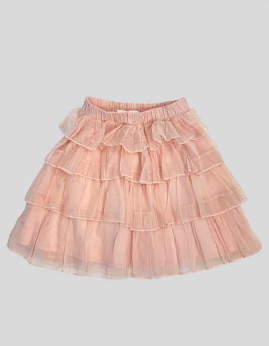 H&M Girls Pink Tiered Skirt - 6x/7 US