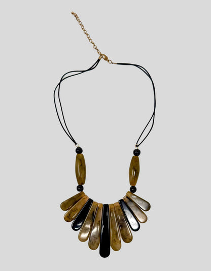 Chunky Horn Bead Necklace - One Size