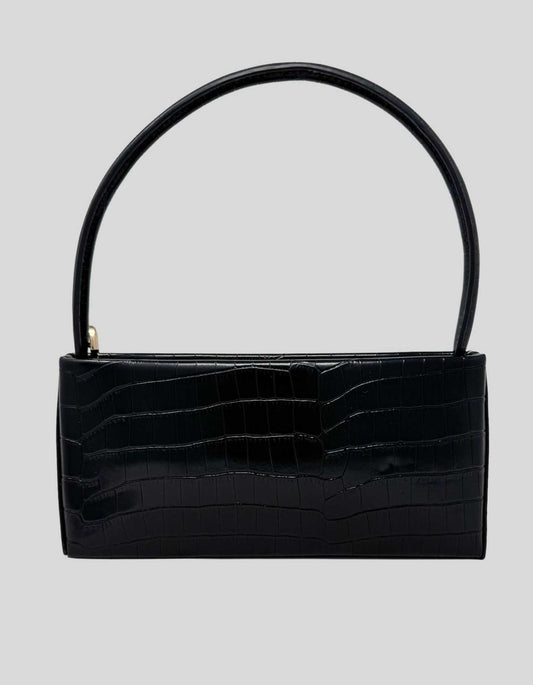 MODA LUXE Crossbody in black croc design  - One Size