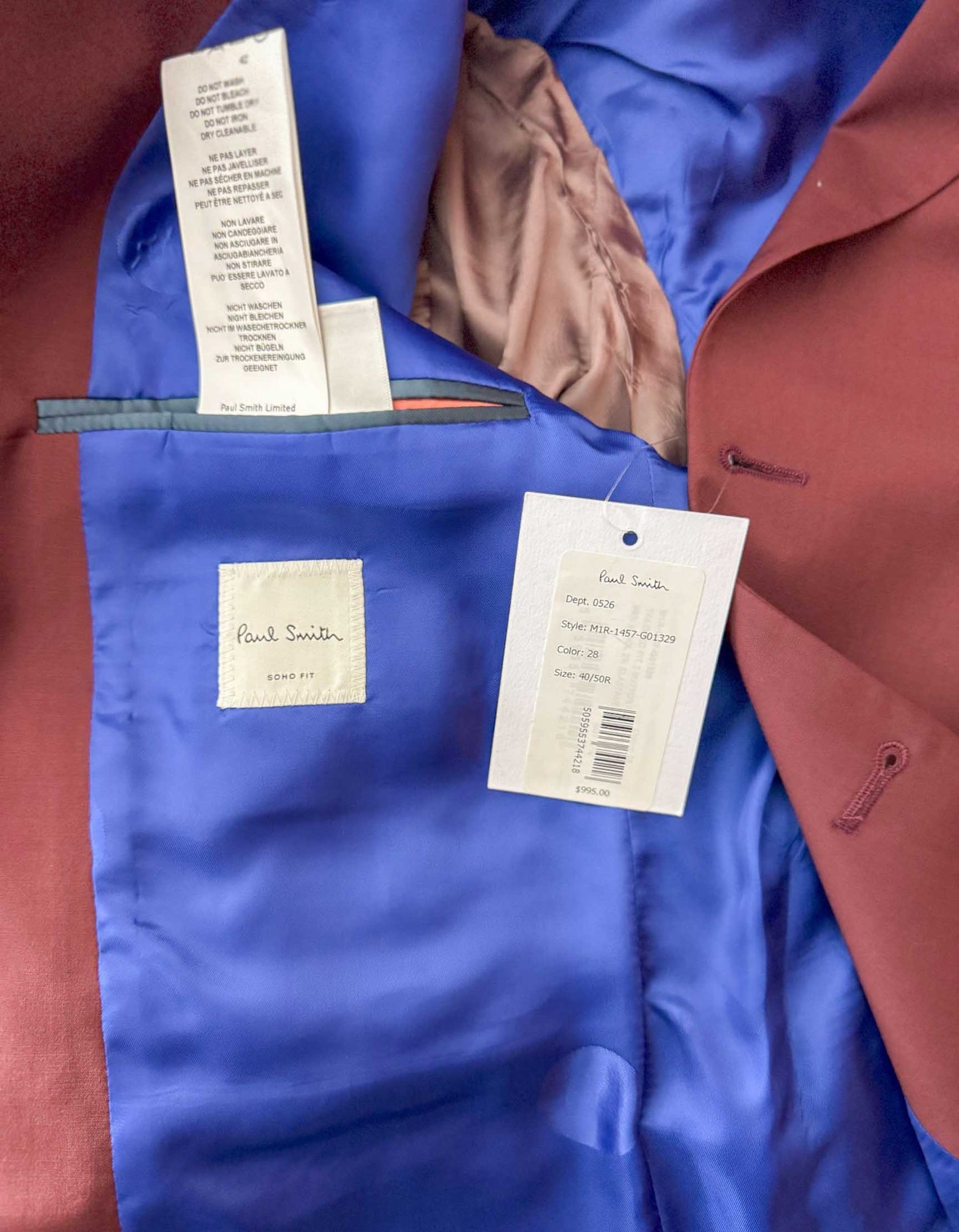 PAUL SMITH Suit w/ Tags - 40 US | 50R IT