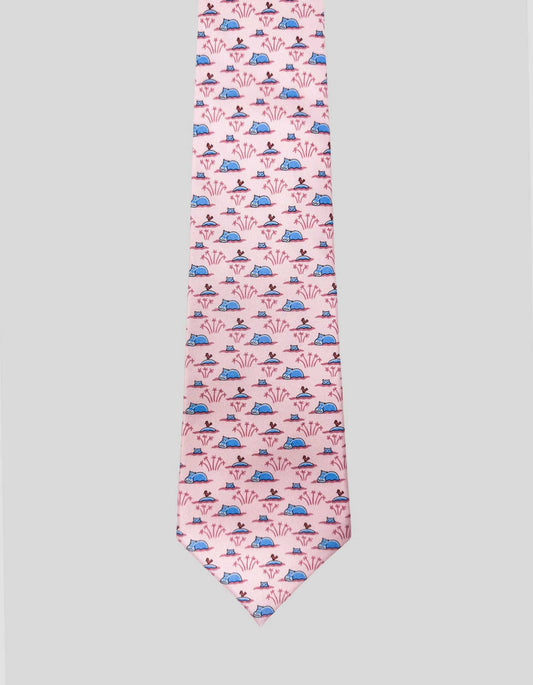 Hermès Silk Patterned Tie w/ Tags