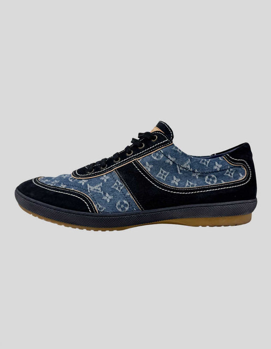 LOUIS VUITTON Denim Printed Sneakers - 10.5 US