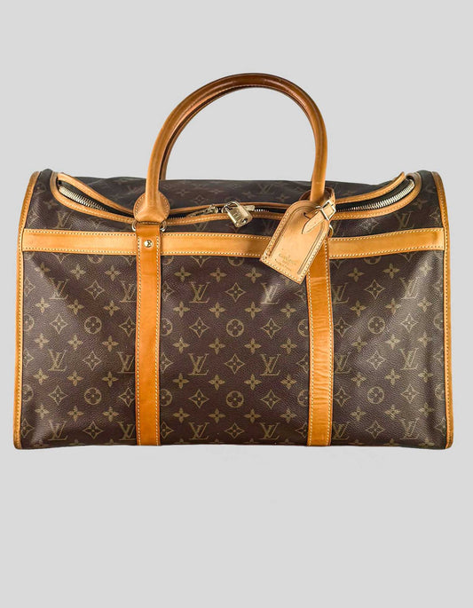 LOUIS VUITTON Monogram Sac Chien Pet Carrier 50