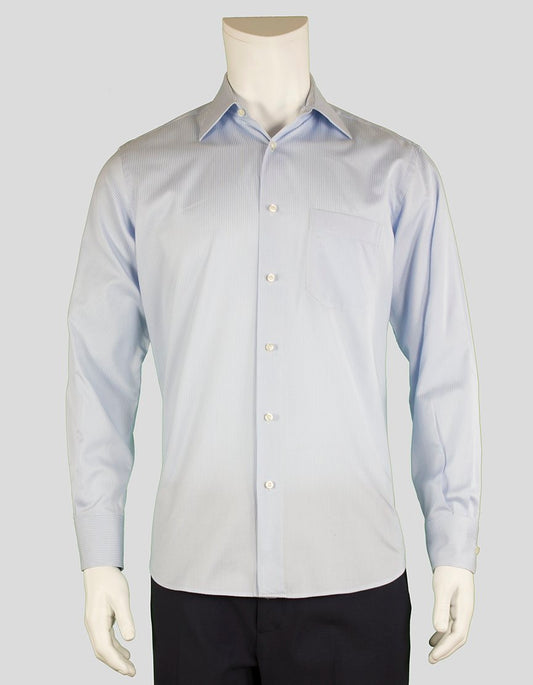 Boss Hugo Boss Light Blue And White Striped Button Down Dress Shirt Size 14 5 32/33