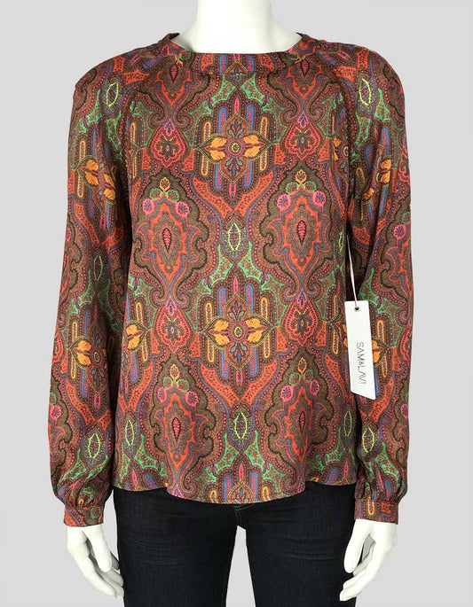 Sam/Lavi Multi Colored Long Sleeve Blouse X-Small